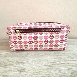New OCS Designs Makeup Cosmetic Bag White Red Pink Kiss Lips